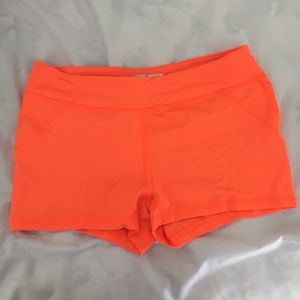 Forever21 orange spandex shorts